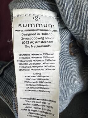 BLUE DAZE BY SUMMUM Striped Cargo Barrel Jean Blue Size 36